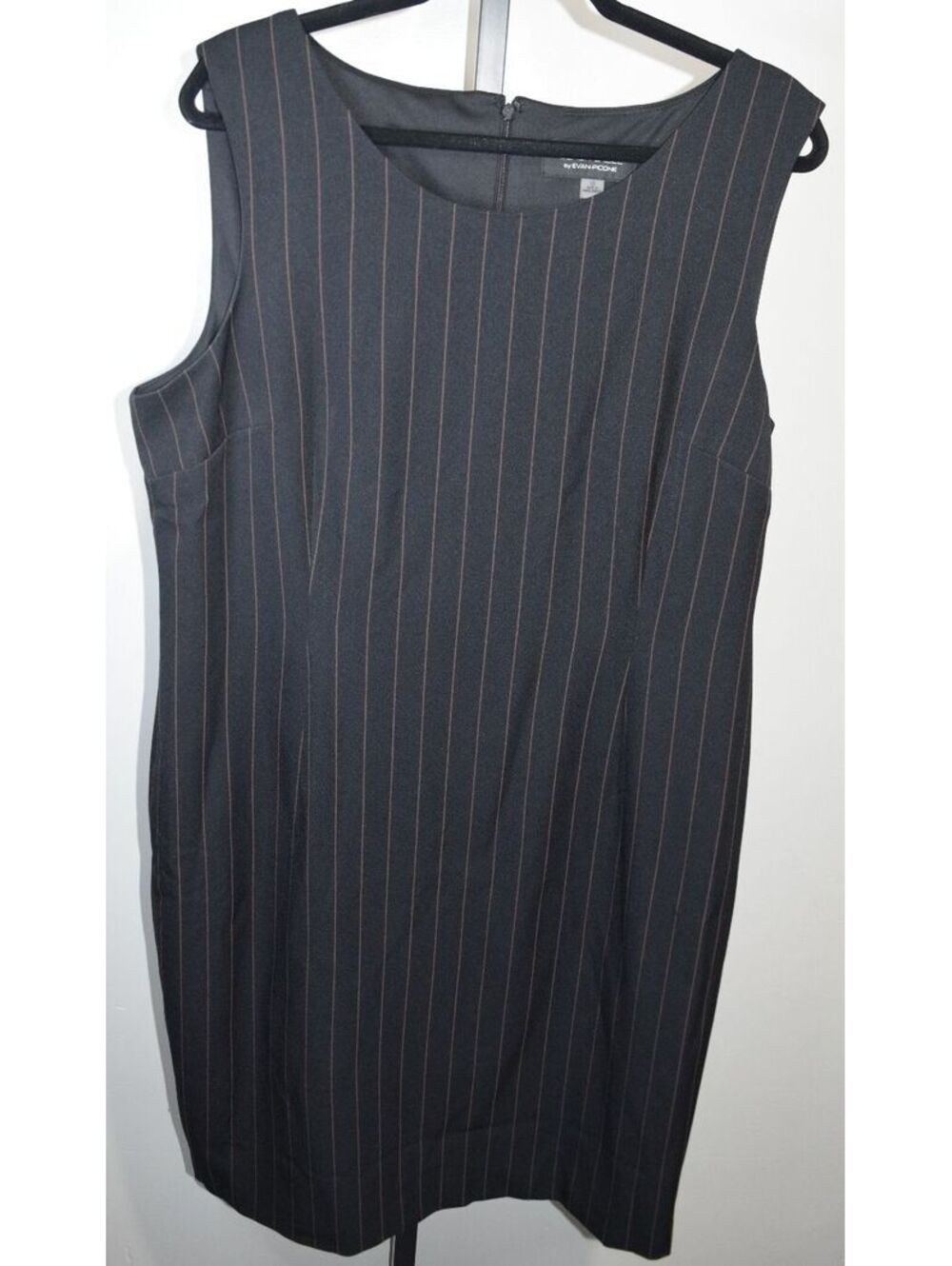 Black Label by Evan-Picone Women's Pinstripe Sheath Dress Size 18